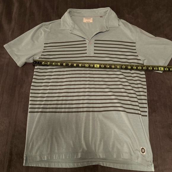 Linksoul Men's Blue Striped Polo Shirt Size Large - Picture 4 of 5